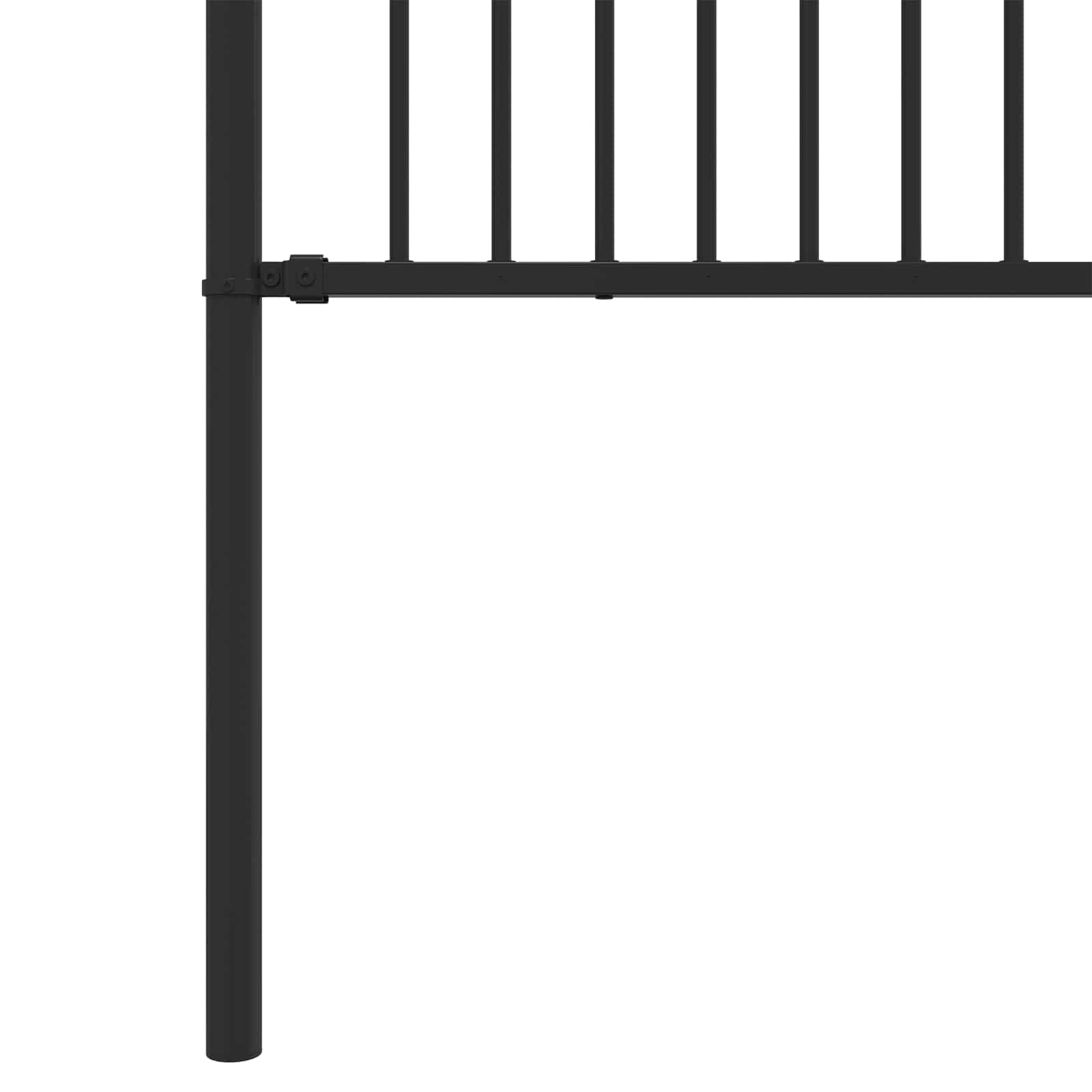 Recinzione a punta BAARLO 200 x 110 cm, in acciaio verniciato a polvere, resistente alle intemperie, resistente alla ruggine, facile montaggio, per giardino, proprietà, privacy, protezione dal