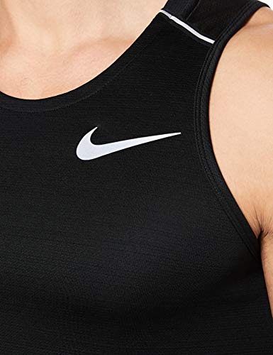 Nike Men's Dri Fit Miler Running Tank Black/Reflective Silver X-Large4
