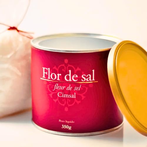 Flor De Sal Cimsal, 350g Rico em Minerais Como Magnésio, Sódio, Iodo e Potássio Kit Com 9 Latas