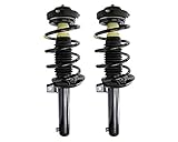 DTA 50142 Front Complete Strut Assemblies With Springs and Mounts Ready to Install OE Replacement -2-pc Pair Fits VW Golf, Jetta, EOS, Beetle, Passat, Rabbit, GTi