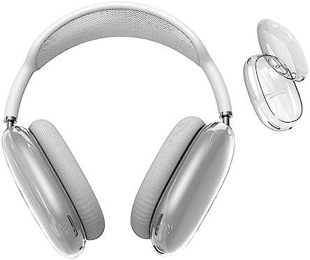 Clear AirPods Max Case,Soft TPU Case for Apple AirPods Max Skin Anti-Scratch Accessories,No Yellowing Transparent Airpods Max Case Cover(Clear)