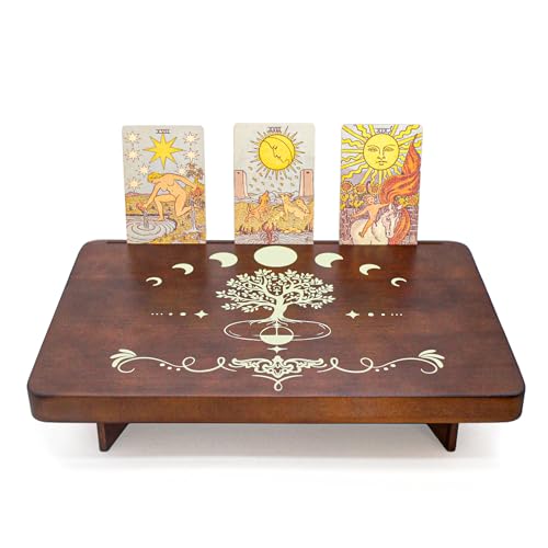 FNYDOX Tree of Life Altar Table with Tarot Card Holder,