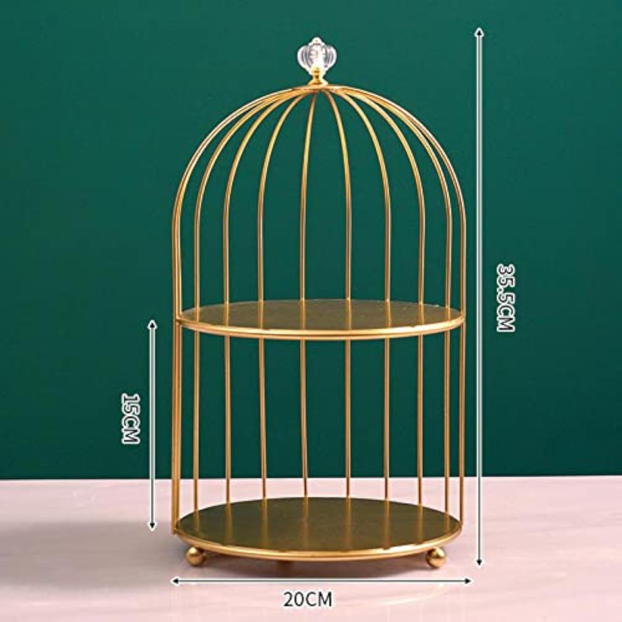 Bird Cage Desktop Perfume Organizer Holder Makeup Rack