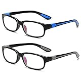 Reading Glasses Blue Light Blocking Anti-Slip Glasses Comfort Readers for Men Women Anti UV Ray Eyeglasses 2 Pack, 2.00