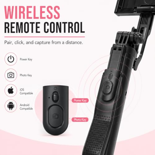 Image of Selfie Stick Tripod with Wireless Bluetooth Remote, Portable Mobile Phone Stand, Aluminum Alloy Tripod for iPhone, Android, Vlogging, Video Recording & Photography L16 by UNBREAKcable