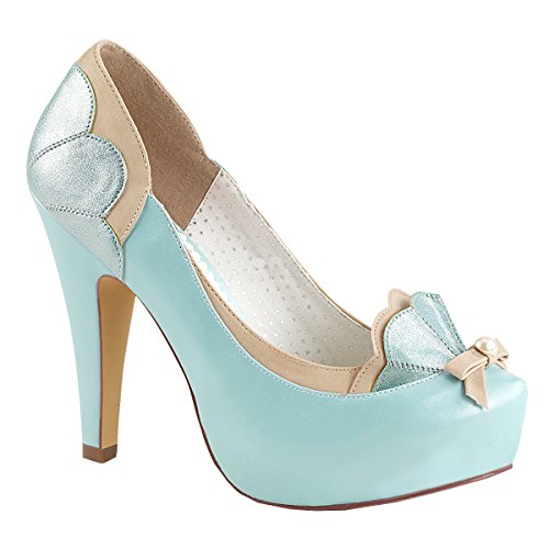 Pinup Couture Plateau-Pumps Bettie-20 Babyblau Gr. 36