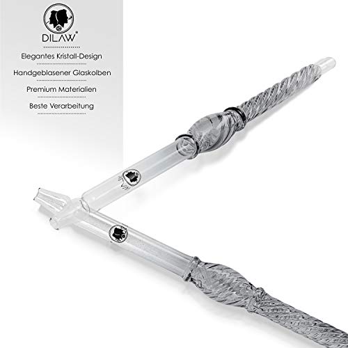 DILAW® Shisha Kristall Glasmundstück - 38cm | aus hochwertigem Borosilikatglas | Kombinierbar mit Allen Handelsüblichen… – Bild 3