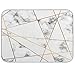 HMZXZ Tapis de séchage en microfibre pour comptoir de cuisine - 45,7 x 61 cm - Marbre noir et blanc - Ligne dorée - Absorbant - Égouttoir à vaisselle