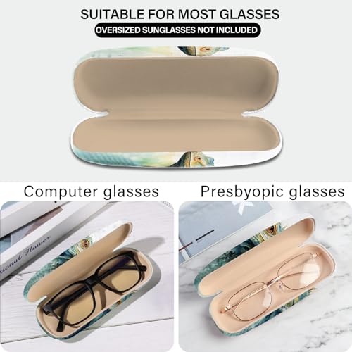 Image of Eyeglasses Case Hard Shell Protective Case for Glasses Eyeglass Box with Cleaning Cloth for Boys Men Man Cute Aesthetic