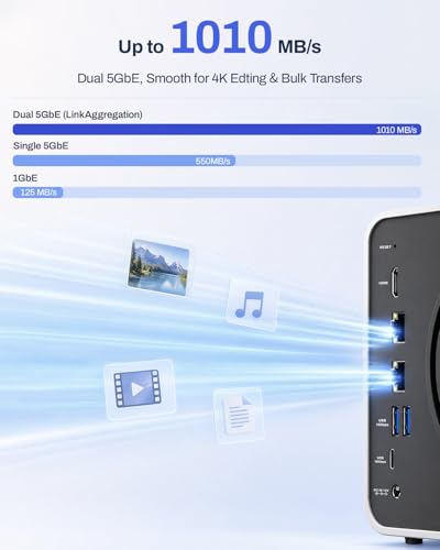 Image of TERRAMASTER F4-425 Pro NAS 4-Bay, Intel N350 8-Core, 16GB DDR5 (Diskless) | 5GbE LAN x 2, M.2 Slot x 3, AI-Native OS TOS 7, OpenClaw Supported, Network Attached Storage for Multimedia and VM (Diskless)