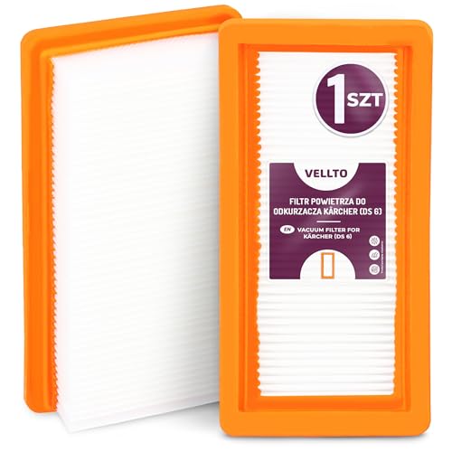 Vellto Filtro HEPA Pliegues Plano Para Aspiradora Compatible Con Kärcher DS6 DS5 DS 5500 5600 5800 6000 6.414-631.0 Mediclean Motor Alto Rendimiento Purificación Aire Accesorio Electrodomésticos
