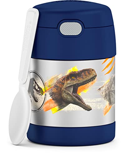Image of THERMOS Jurassic World: Dominion 10 Ounce Stainless Steel Vacuum Insulated Food Jar with Spoon