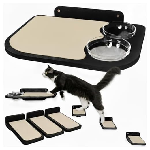 INICIO Cat Wall Shelves with Feeding Station