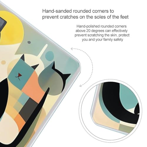Báscula digital de baño Mid-Century Modern Art Cat miniatura 4