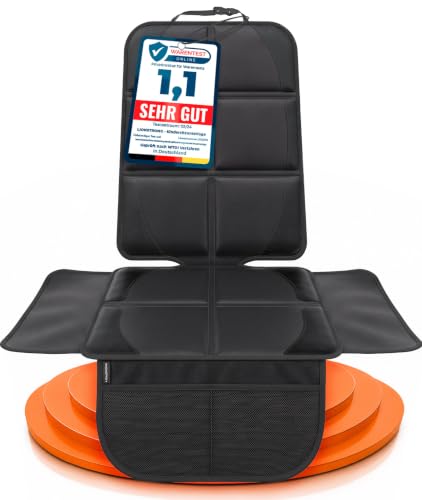 LIONSTRONG® Kindersitzunterlage - Sitzschoner [ISOFIX GEEIGNET] - schwarz