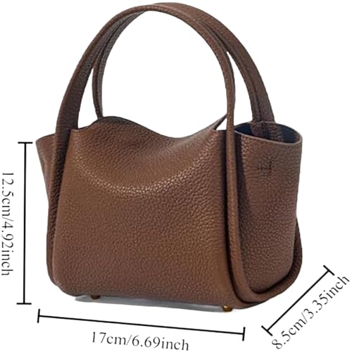 Womens Mini Cowhide Leather Bucket Bag Classic Shoulder Light Handbag Crossbody Fashion Wallet Slouchy High end Satchel2