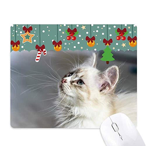 Alfombrilla de ratón con diseño de gato blanco ideal para decorar y organizar tu escritorio de casa