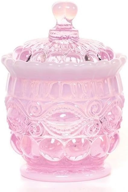 Sugar Bowl - Eyewinker "Eye Winker" - American Glass - Mosser Glass USA (Red)