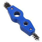 ERINGOGO Brosse Métallique Double Tête Pour Batterie Voiture Fil Acier Dur Pour Nettoyag...