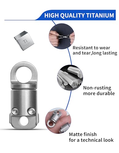 Image of Titanium Quick Release Keychain, Detachable Magnetic Key Holder, 360Rotatable, 88LB Load Capacity
