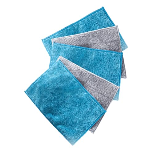TOYANDONA 5 pezzi Panni in Fibra di Bambù Strofinacci Cucina Spessi e Assorbenti Doppio Senza Pelucchi per Pulizia Superfici Delicate e Uso Multiuso Domestico