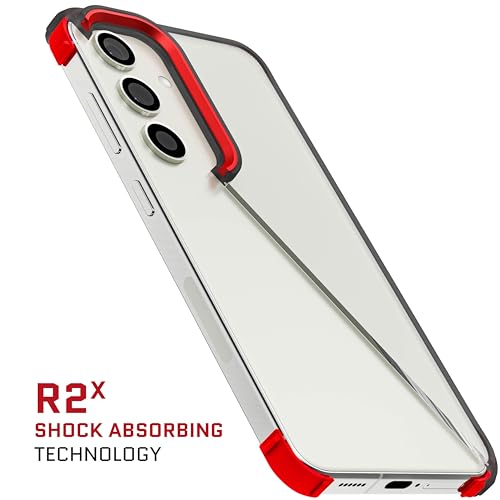Image of Ghostek Covert Galaxy S24 Clear Case with Military Grade Shockproof Protection, Non-Slip Grip, Protective Silicone Phone Cover Designed for 2024 Samsung Galaxy S24 (6.2 inch) (Smoke)
