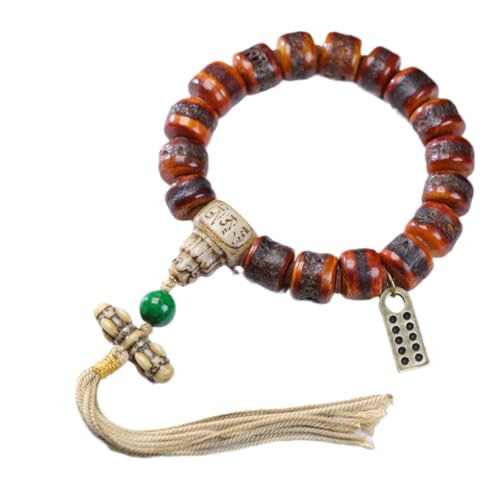 Authentic Tibetan Aged Ox Bone Bracelet, Hand-carved Recycled Vintage Ox