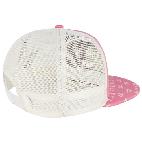 Image of BASSDASH Flat Brim Trucker Cap Adjustable Snapback Hat Mesh Back for Men Women