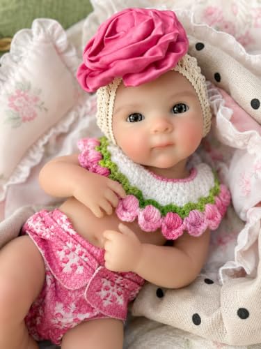 Muñeca bebé realista de silicona 33 cm para niños 3+ miniatura 6