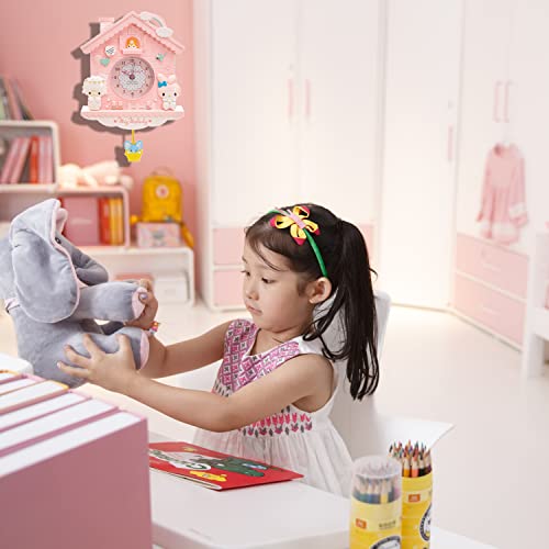 Gyh Kids Silent Kawaii Melody Wall Clock 12 Inch Cartoon Swing Creative Children Colorful Wall Clock Quartz Clock Home Decor For Living Room Girls Bedroom Classroom Office Gifts For Girls #TOP6