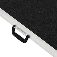 Rollstuhlrampe Aluminium 91,5cm Auffahrampe 272kg Tragkraft Alurampe Silber Schwarz Rollatorrampe 73cm Breite Schwellenrampe 600lbs Belastbarkeit tragbare Rampe mit Seitenschutz – Ansicht 5