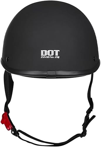 Miniatura 4 de Motorcycle Half Helmet, DOT Vintage Open Face Half Shell Low-Profile Skull Cap Moped Beanie Novelty Helmet for Adult Men Women