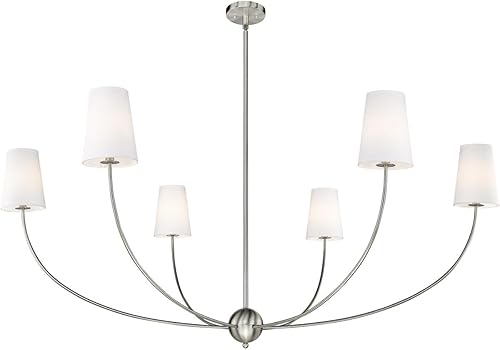 Miniatura 5 de Z-Lite Lighting 3040-62BN Shannon Six Light Chandelier Chandelier Brushed Nickel