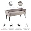 Madison Park Accent Bench, Upholstered with Nailhead Trim, & Padded Seat Entryway Bench Small, End of Bed Bench with Back, 49.5" W x 19.25" D x 23" H, Grey #5