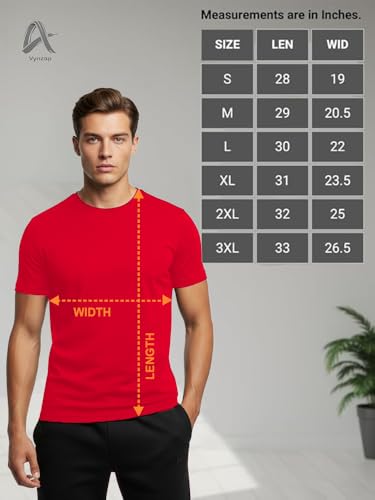 Image of Men's 100% Cotton Crew Neck T-Shirt | Regular Fit | Soft & Breathable | Casual Everyday Wear