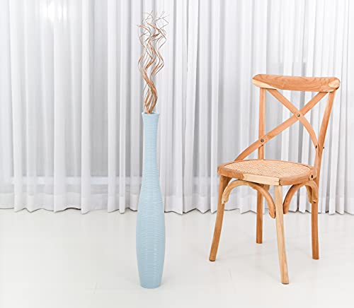Image of Leewadee Large Floor Vase 26 inches Mango Wood for Pampas Grass, Dried Flowers
