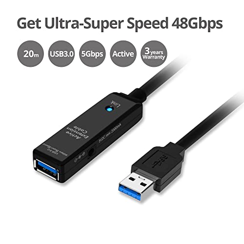 SIIG USB 3.0 Active Repeater Cable 15-Meters, USB Extension Cable for USB Flash Drive Hard Drive, VR, Printer, Camera (JU-CB0711-S1) - Image 2
