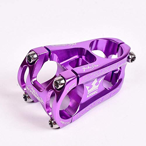 31.8mm Hollow Out Stem Bicycle 50mm MTB Stem, Mountain Bike Stem Super light Aluminum Alloy CNC Bicycle Handlebar Stem for Most Bicycle (Bright Purple)