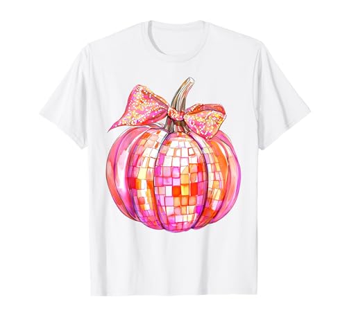 Coquette - Disfraz de calabaza con lazo de discoteca para Halloween Camiseta
