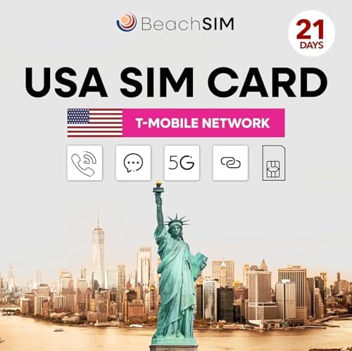 T-Mobile USA SIM Unlimited Data & Telephony & SMS (US - 21 Days)