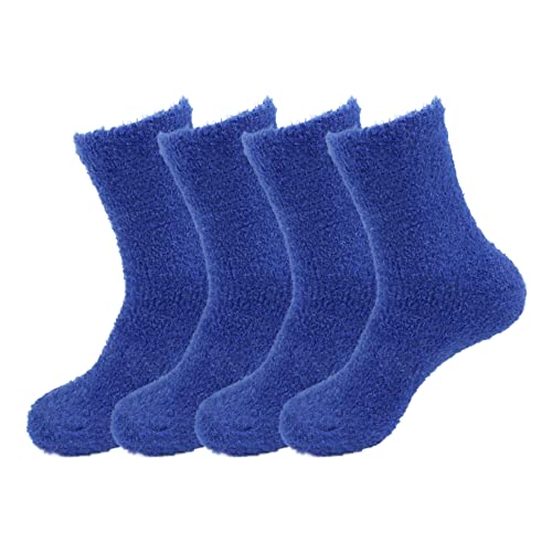BambooMN Women's Super Soft and Cozy Feather Light Fuzzy Socks - Multiple Color Options