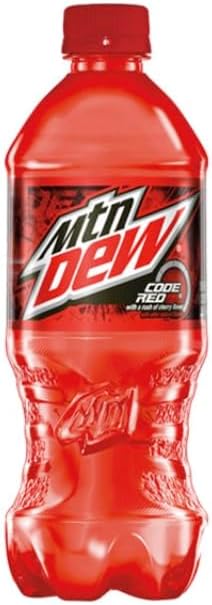Mountain Dew Code Red 20 Oz Plastic Bottles Pack of 24