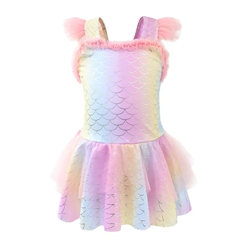 Maillot de bain deux pièces filles en tissu doux haut de gamme à écailles brillantes