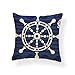 WERTY Cuscino Nautico del Cuscino del timone del timone del timone del timone del Cuscino del Faro del Faro dell'Oceano della Famiglia del Figlio di Boho per Il Salotto Dakimakura 45x45cm Burlap