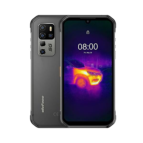 Ulefone Armor 11T 5G Unlocked Rugged Phones, Android 11 Octa-core 8GB+ 256GB, 48MP Four Rear Camera + Thermal Imaging Camera, 6.1" FHD+ Screen 5200mAh Battery 5G Unlocked Smartphones Support 5G HiFi