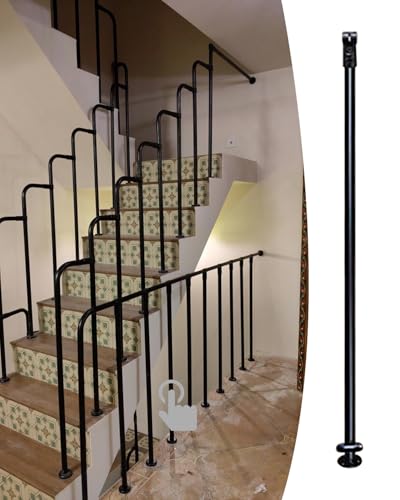 Garde corps escalier noir kit de 13 balustres minimalistes - 2
