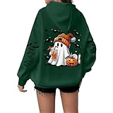 Yunshenla Sweat a Capuche Femme Pull Halloween Mariniere Tunique Probleme Resolu Vert Friends Tee Shirt Halloween