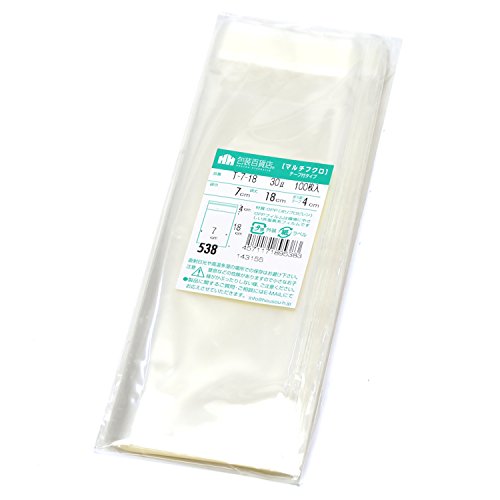 Amazon | 三宝 ギフトバッグ OPP袋 テープ付 7cm×18cm 100枚 32