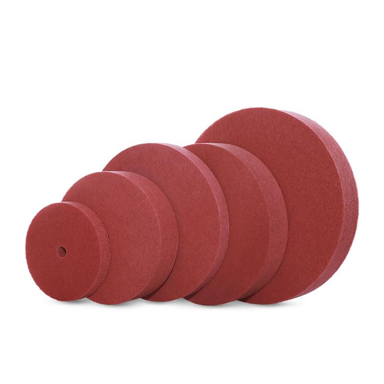 Lekshika Non-Woven U1 Abrasive Polishing Wheel β 150mm x 25mm | Fine Grit Maroon Grinding & Finishing Wheel for Metal, Wood, Stainless Steel (2) 2