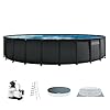 INTEX Ultra XTR 24 ft x 52 in Above Ground Pool Set, Round Swimming Pool with Steel Frame, 2100 GPH Sand Filter Pump, Ladder, Cover, & Ground Cloth